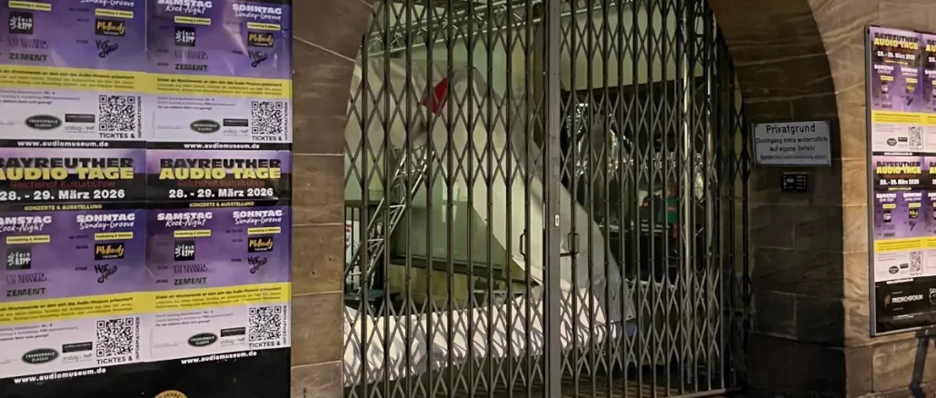 Plakate für die Bayreuther Audiotage 2026 am Reichshof Bayreuth